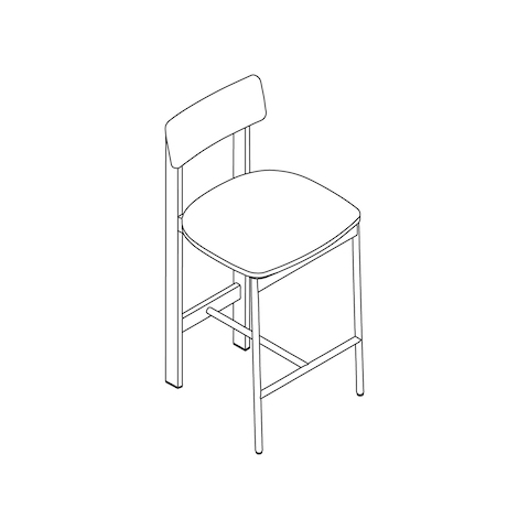 A line drawing - Betwixt Stool–Counter Height