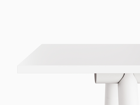 Square edge on white Boa Table.