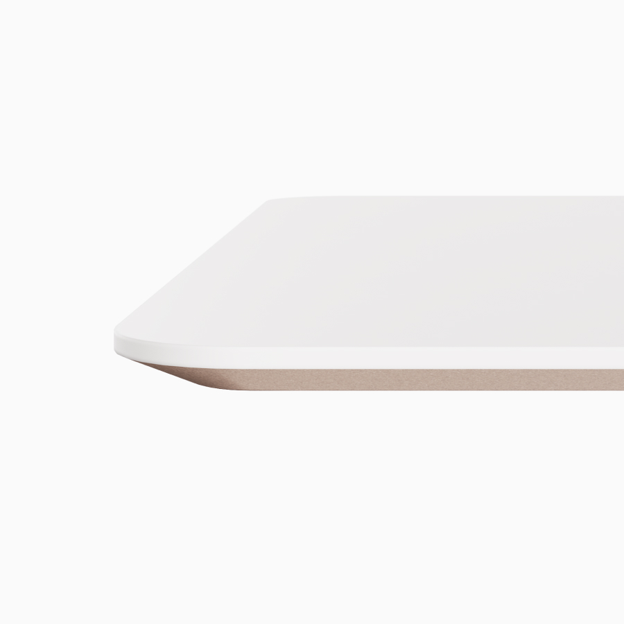 Thin edge on white Boa Table.