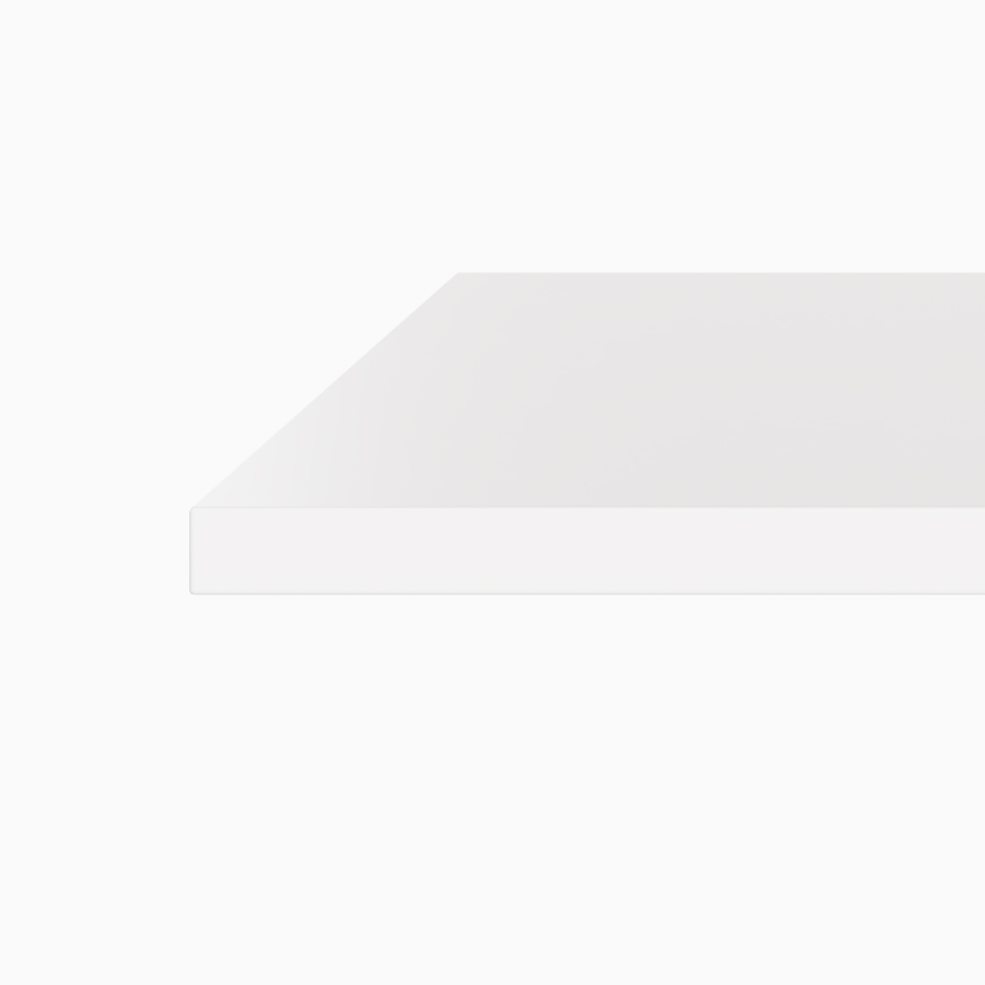 Square edge on white Boa Table.