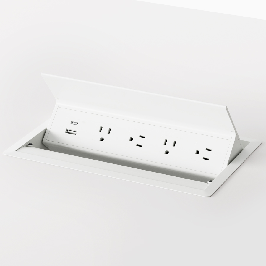 Logic Power Access 5-port on white Boa Table.