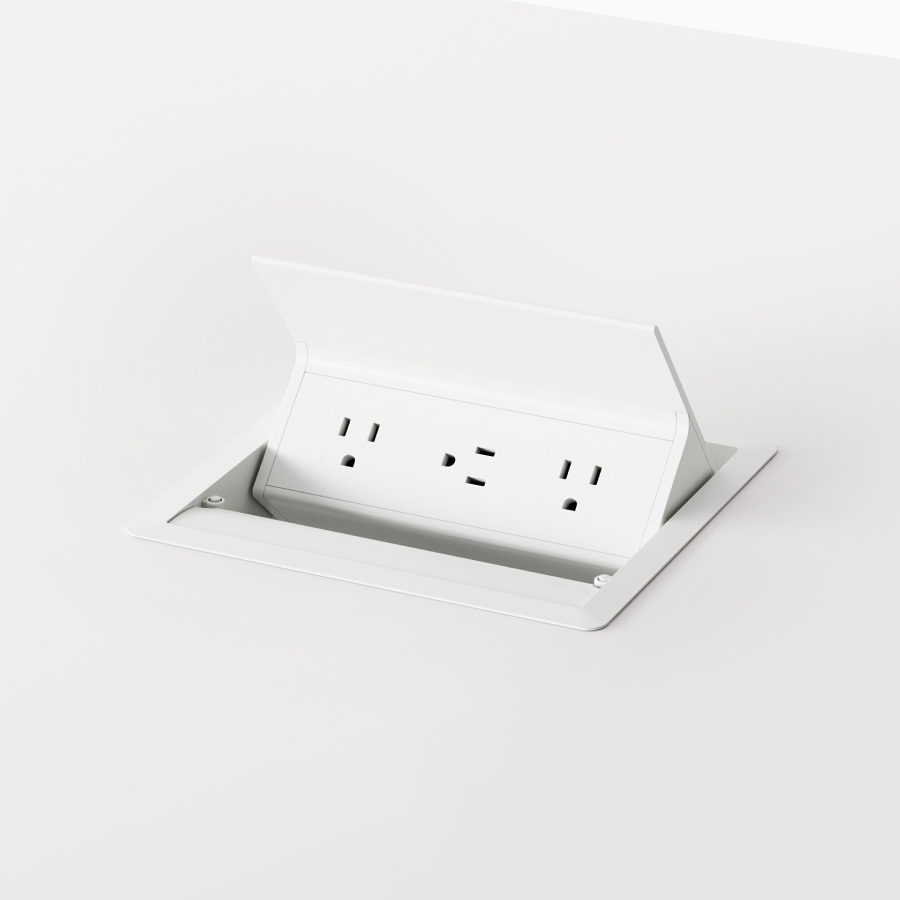 Logic Power Access 3-port on white Boa Table.