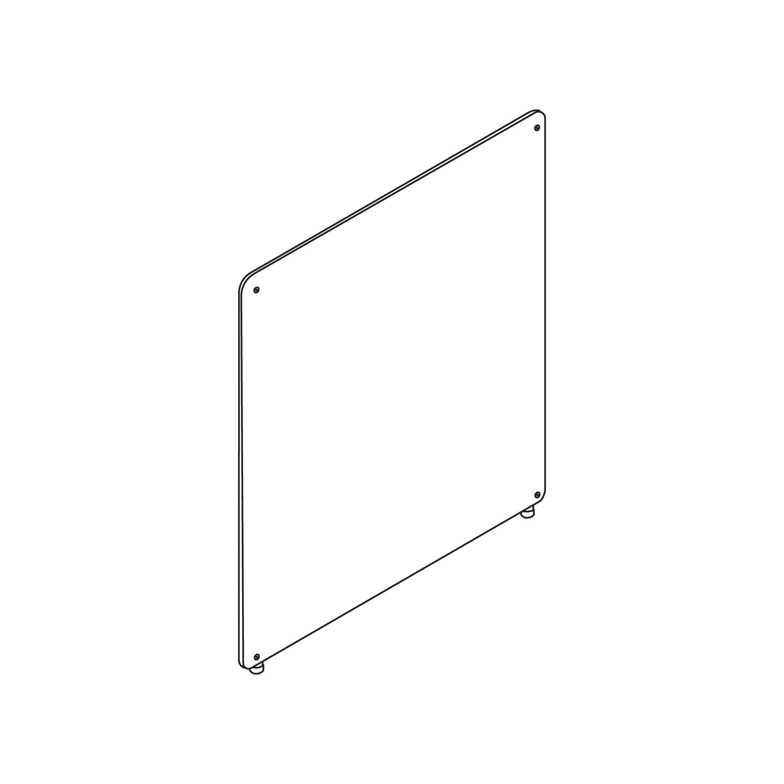 A line drawing - Bound Freestanding Screen