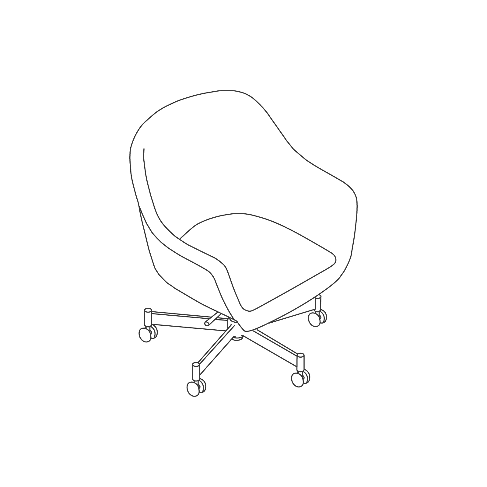 Um desenho de linha - Cadeira Bumper