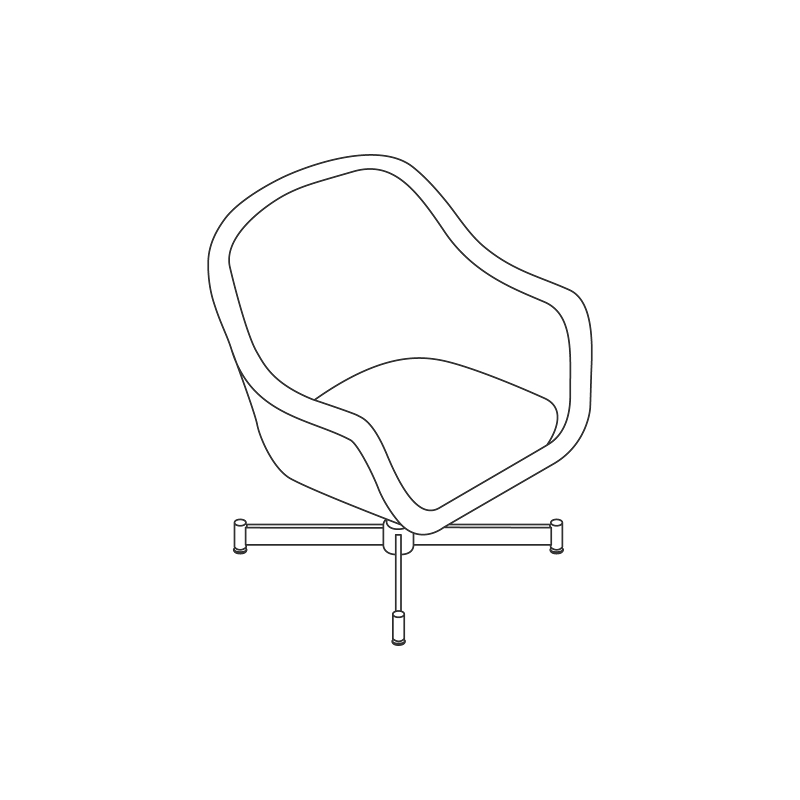 Dessin au trait : Fauteuil lounge Bumper