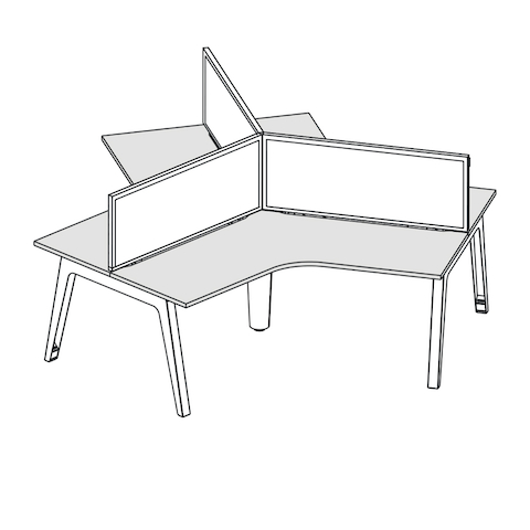 A line drawing of Byne System with 120-degree tables.