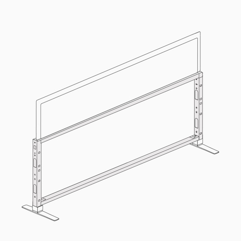 A line drawing of a Canvas Channel frame.