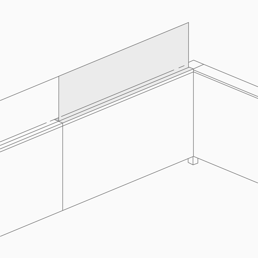 A line drawing of a screen attached to the top of Canvas Channel's frame.