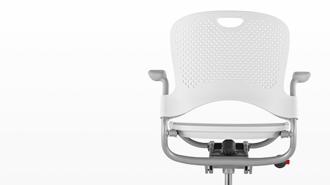 White Caper Multipurpose Chair, viewed from behind.