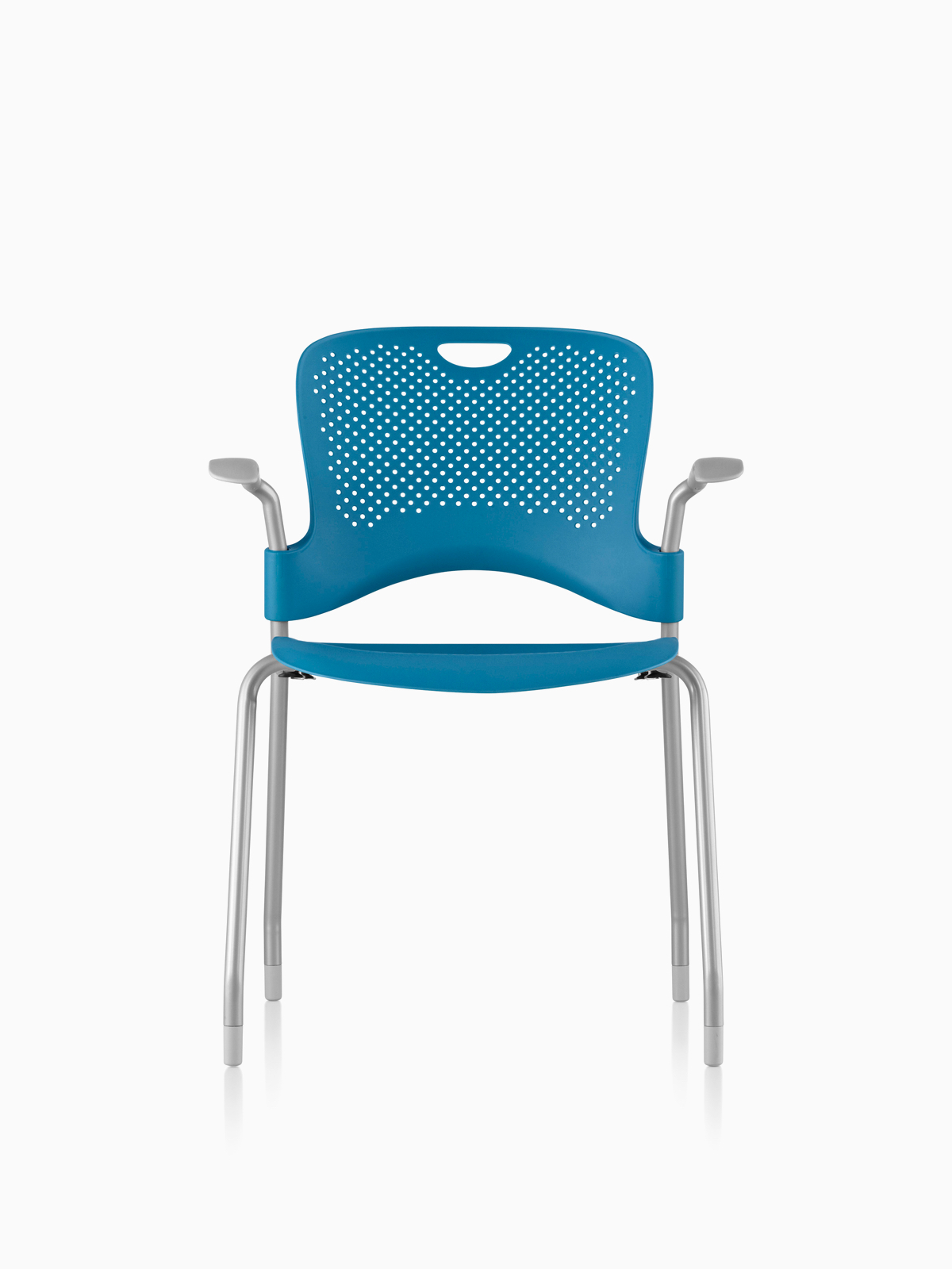 Blue Caper Stacking Chair. 