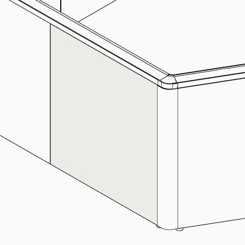 A line drawing of a Catena Office Landscape cladding.