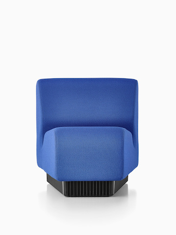 Componente de sillas modulares Chadwick en azul.