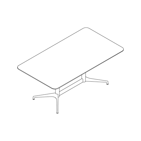A line drawing - Civic Table–Rectangular