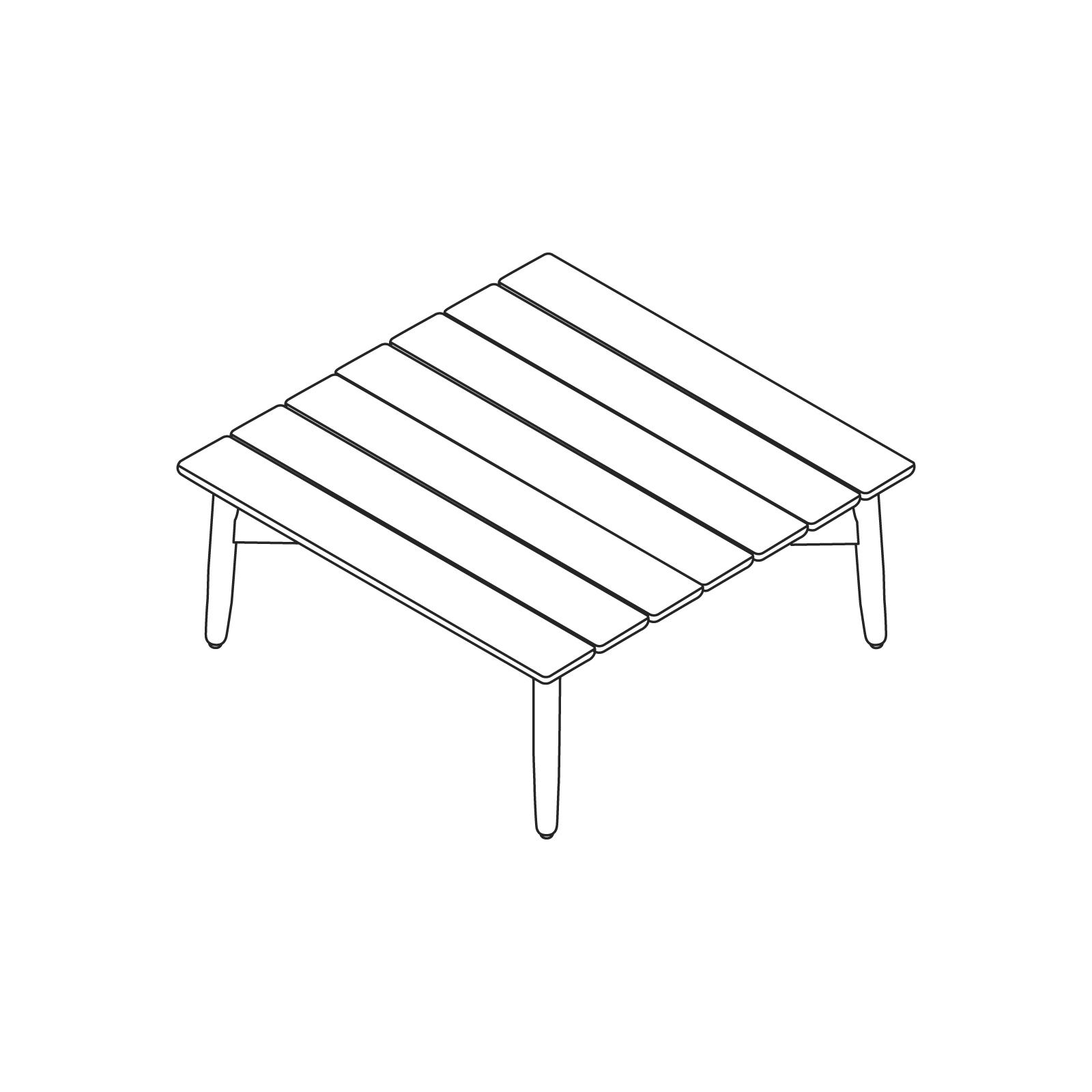 A line drawing - Crosshatch Outdoor Coffee Table–Square