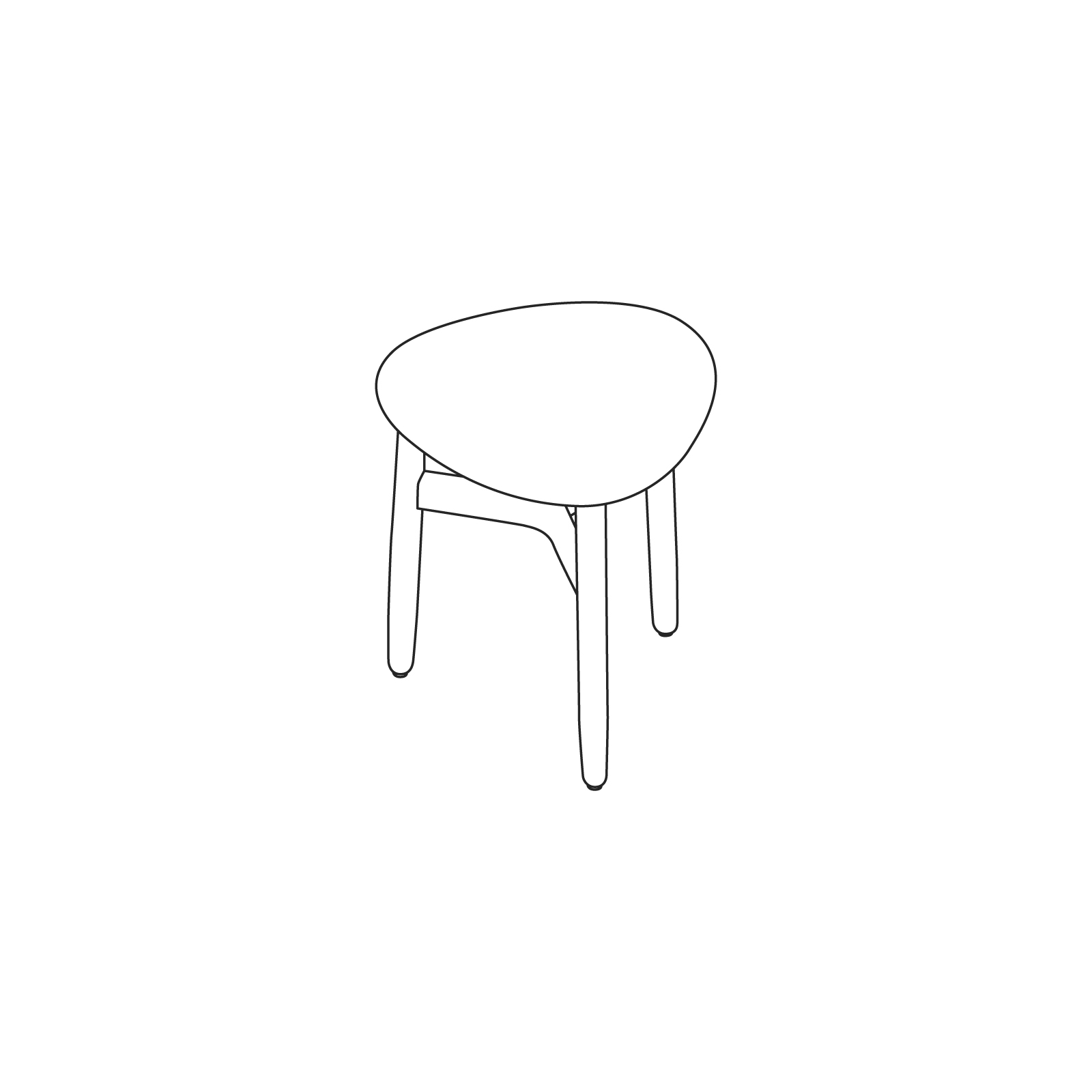 A line drawing - Crosshatch Outdoor Side Table–Trilobe