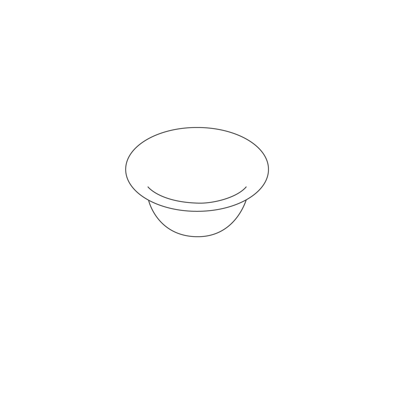 Um desenho de linha - Mesa Cyclade — Pote de vidro Um desenho de linha - Mesa Cyclade — Pote de vidro