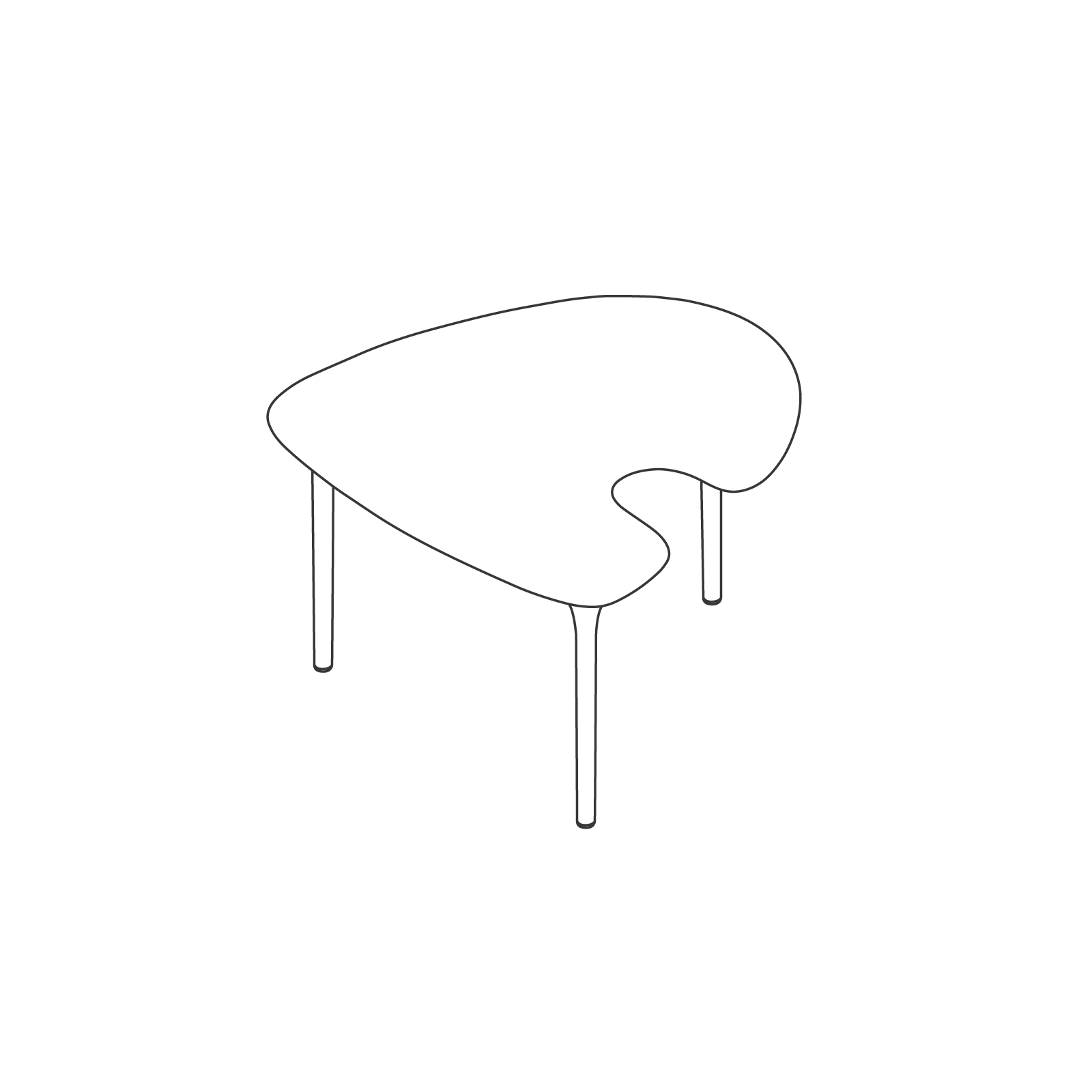 Eine Zeichnung - Cyclade Tisch – mittelhoch