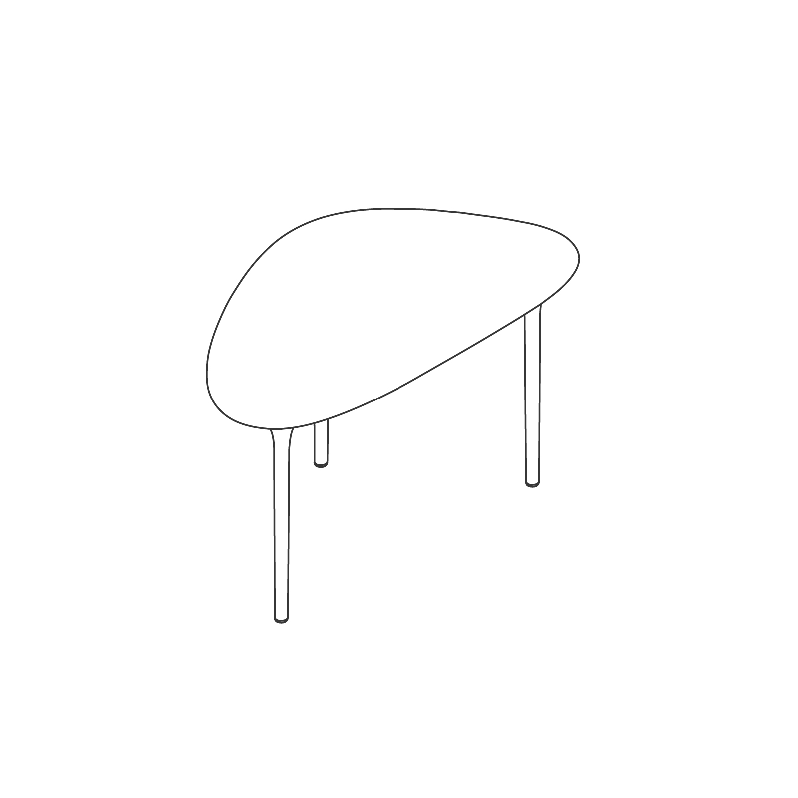 Eine Zeichnung - Cyclade Tisch – hoch