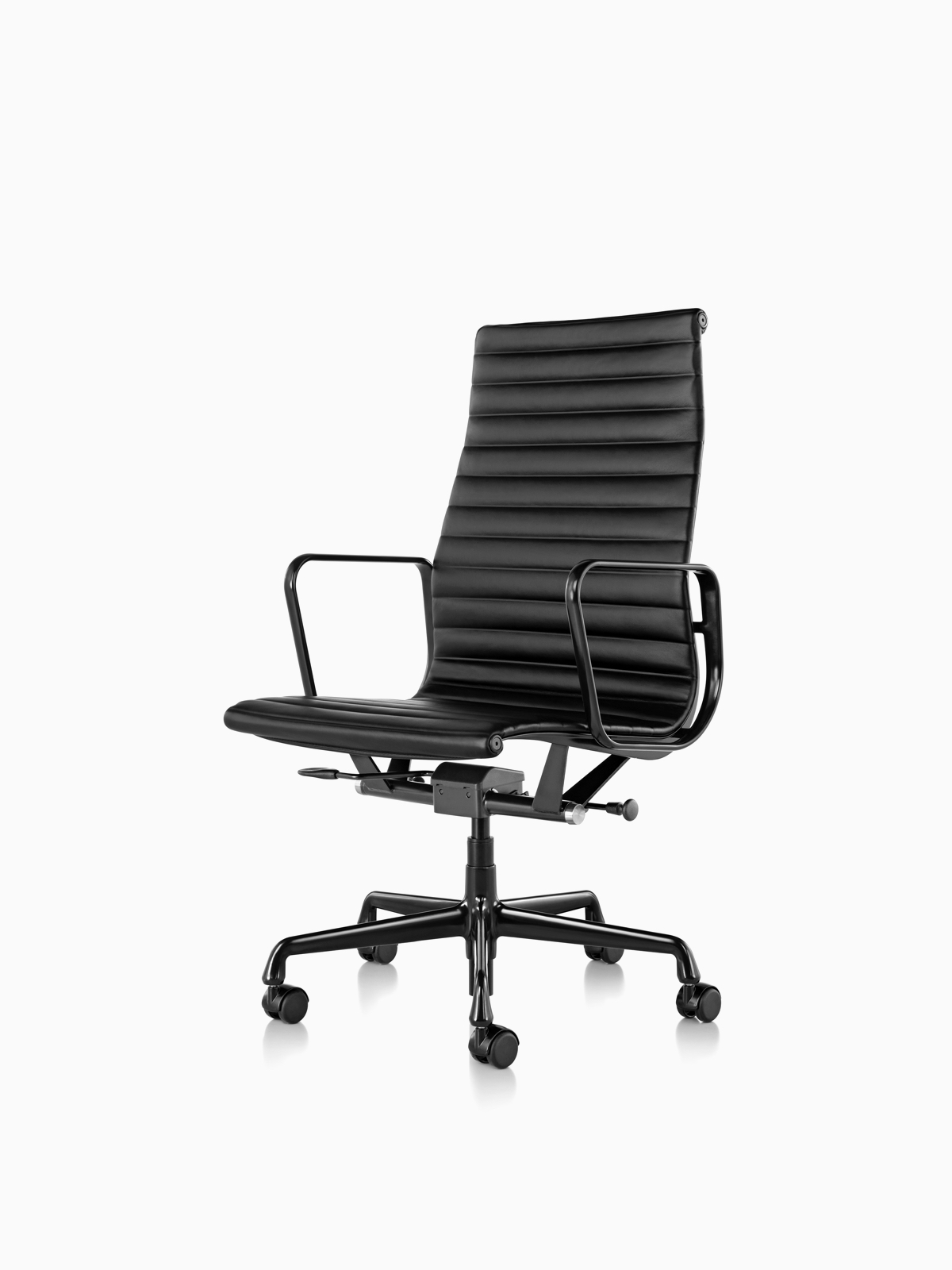 Eames Aluminum Group Office Chairs, Eames Leather Office Chair