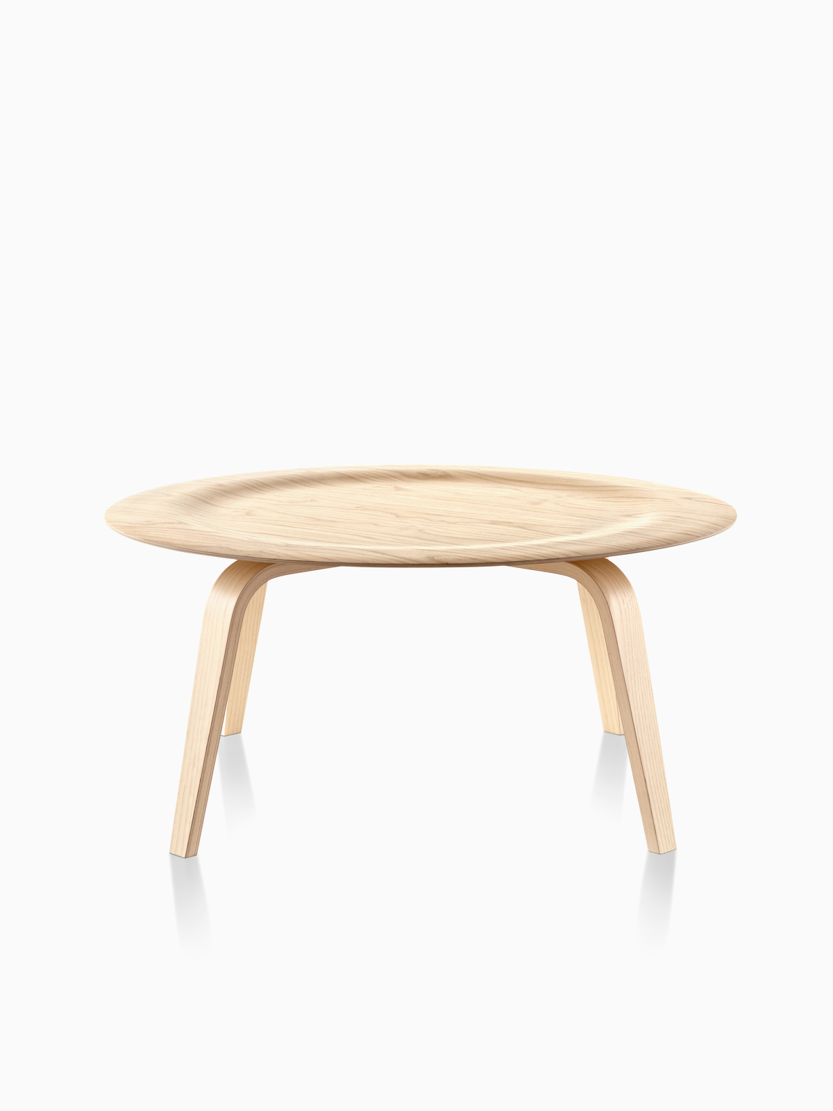 Mesa de café de madera laminada moldeada Eames