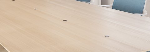 Ello Micro Vine Power in a Civic Meeting Table with Setu Chairs.