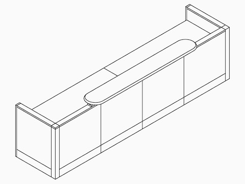 A line drawing of Ethospace Nurses Station. A line drawing of Ethospace Nurses Station.