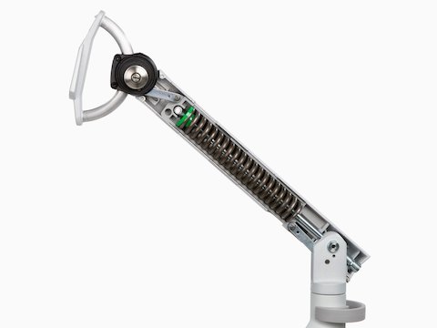 A cutaway view of a Flo Monitor Arm, showing the patented geometric spring technology inside. A cutaway view of a Flo Monitor Arm, showing the patented geometric spring technology inside.