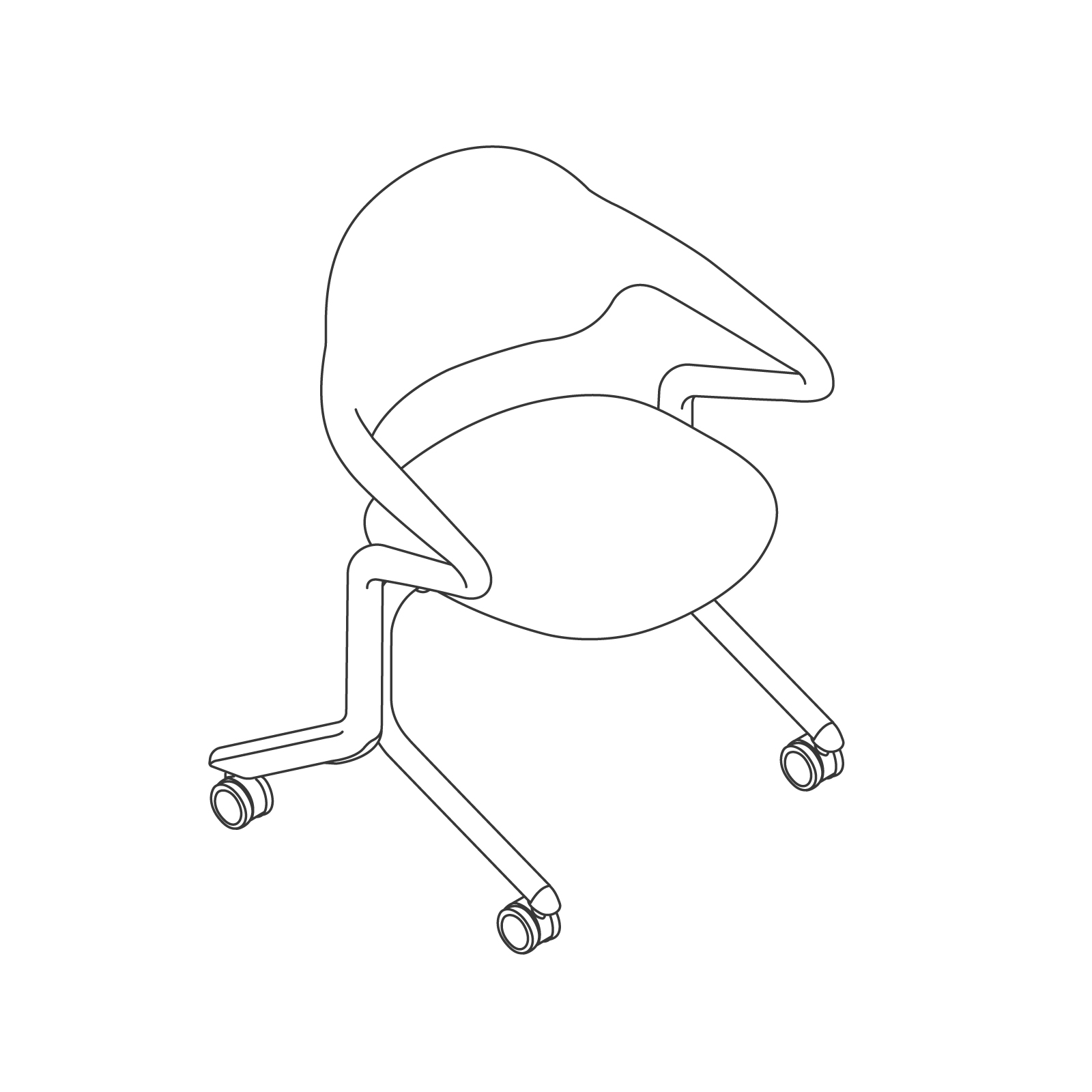 Een lijntekening - Fuld Nesting Chair
