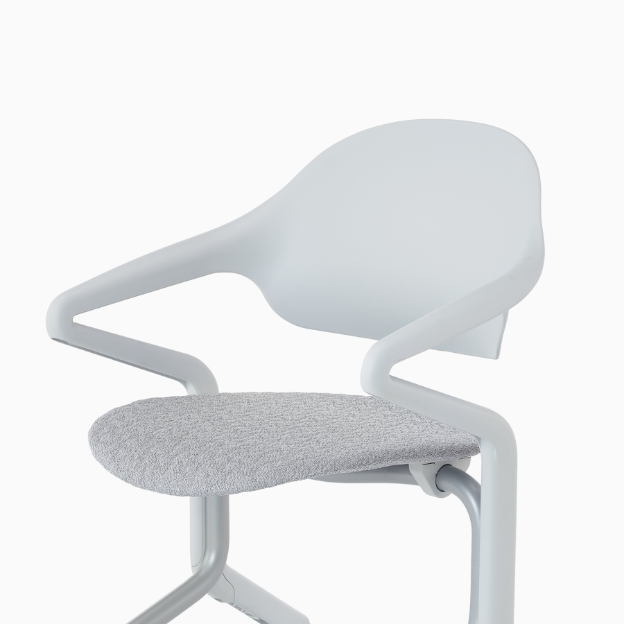 Front-angle view of a Fuld Nesting Chair in Alpine.