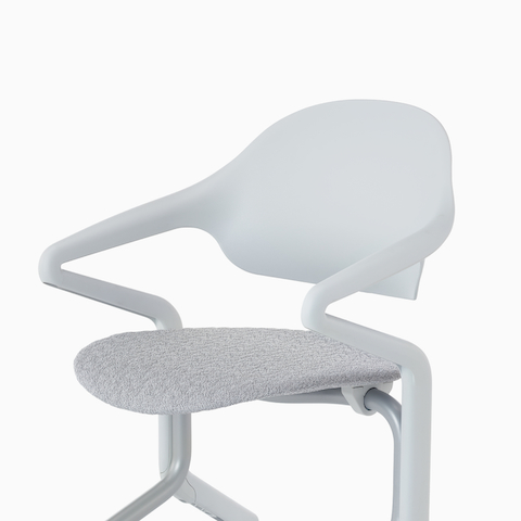 Front-angle view of a Fuld Nesting Chair in Alpine.