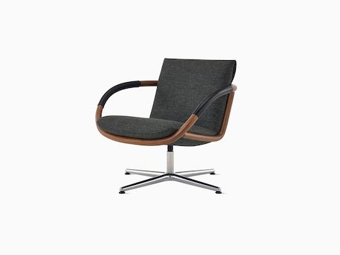 Full Loop Lounge Chair in Walnut with four-star base.
