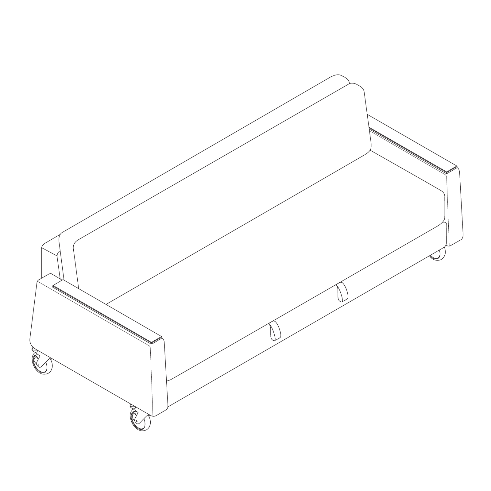A line drawing - Gemma Double Sleep Sofa