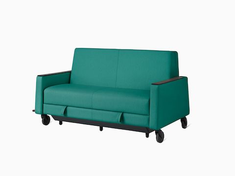 Gemma Sleep Settee viewed at an angle, in seated position.