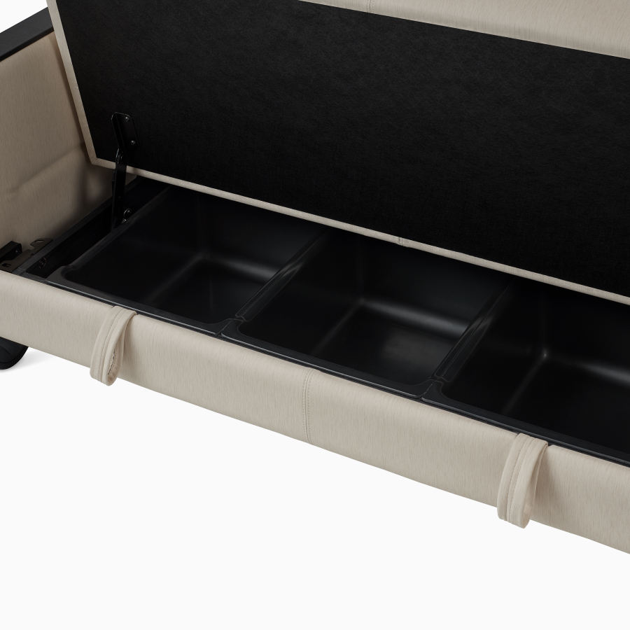 Under-seat storage. 