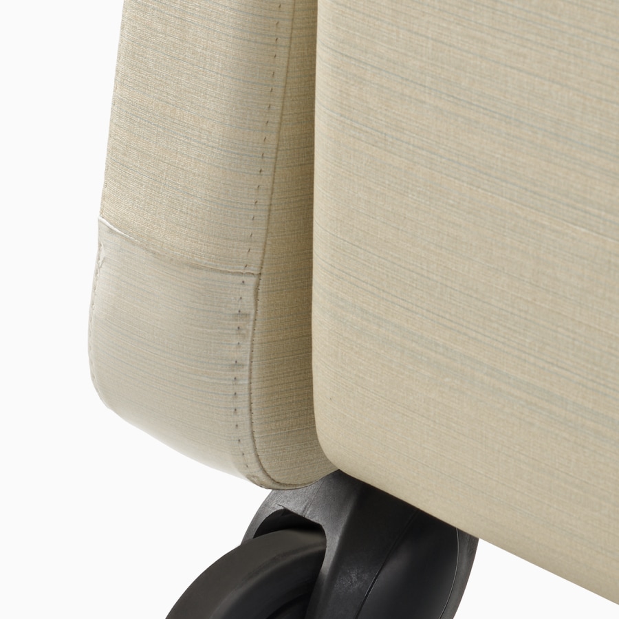 Detail of wall-saver edging on Gemma Sleep Settee. 