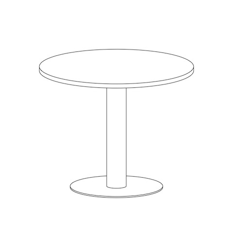A line drawing of the Genus round table.