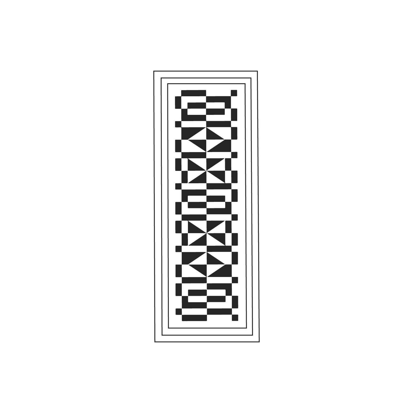 ラインドローイング - ジラードエンバイロンメンタルエンリッチメントポスター – 幾何学模様E