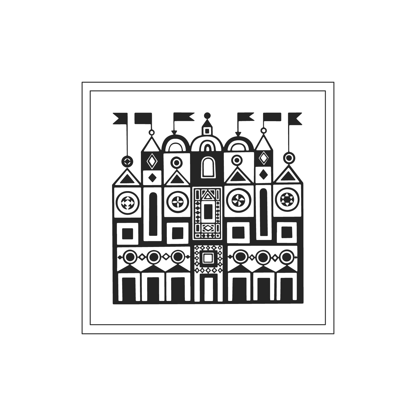 ラインドローイング - ジラードエンバイロンメンタルエンリッチメントポスター – 宮殿
