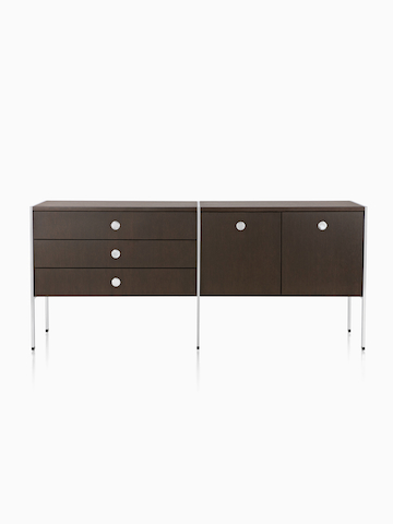 A door and drawer H Frame Credenza.
