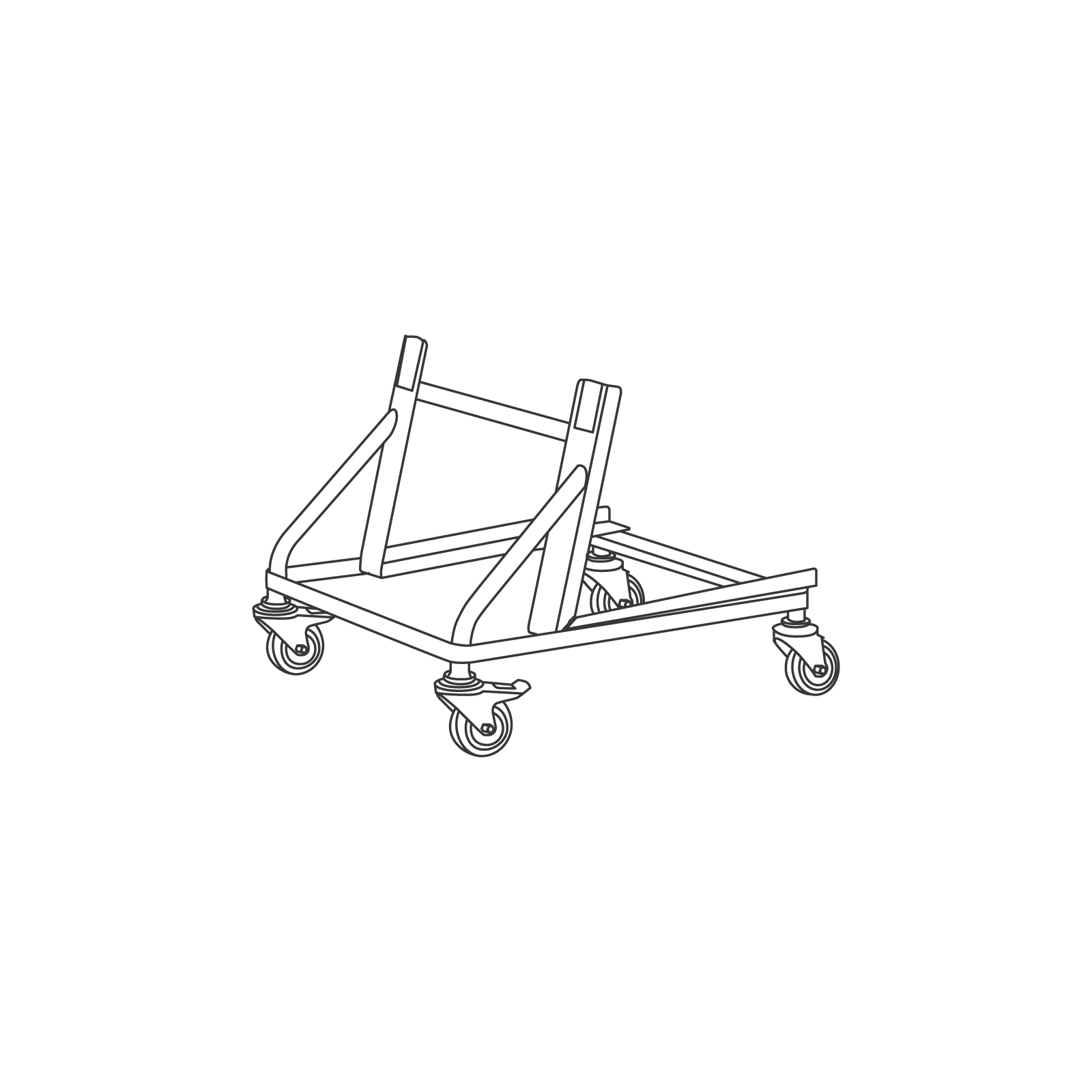 A line drawing - About A Chair–Stacking Trolley (AACT1)