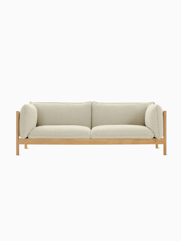 A front view of a tan Arbour Sofa. Select to go to the Arbour Sofa product page.