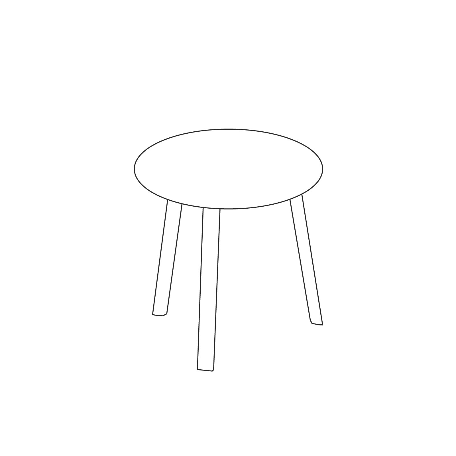 Desenho de linha da mesa para visitantes Bella – Alta.