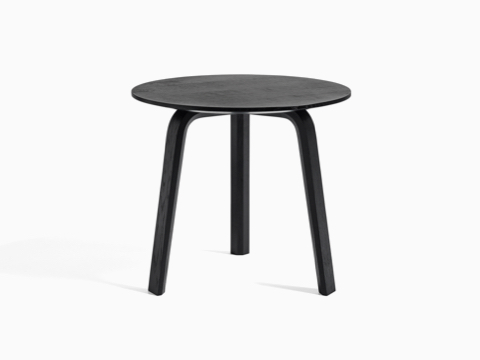 Black Bella Side Table, viewed from the front.