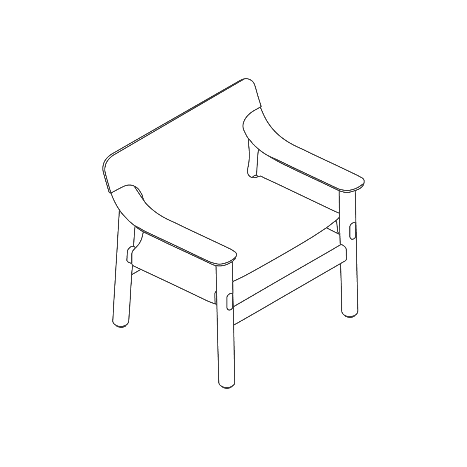 A line drawing - Bernard Lounge Chair