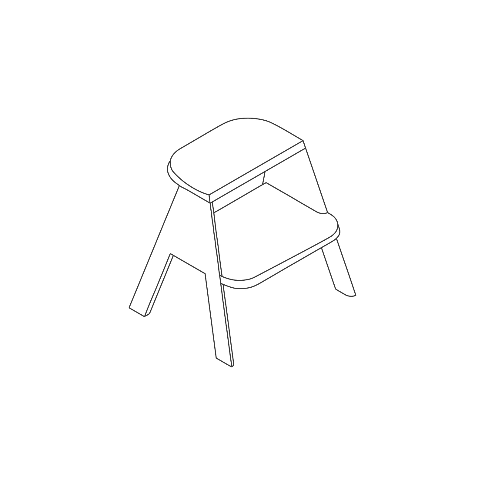A line drawing - Butler Step Stool