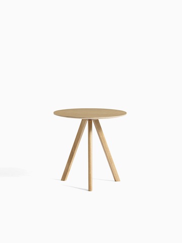 gray Copenhague Side Table with wooden legs, and hover image is in all oak. Select to go to the Copenhague Side Table product page.
