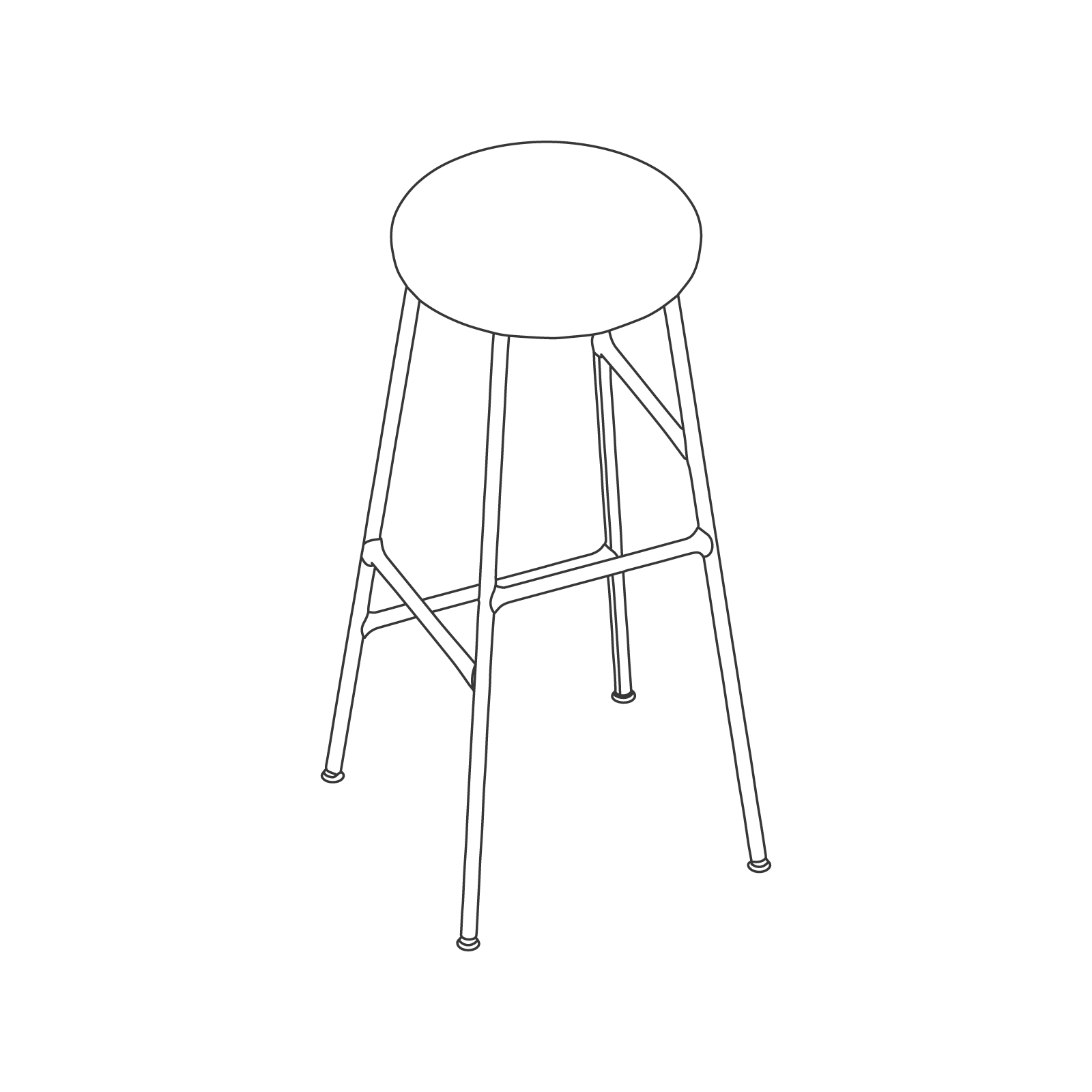 A line drawing - Cornet Stool–Bar Height