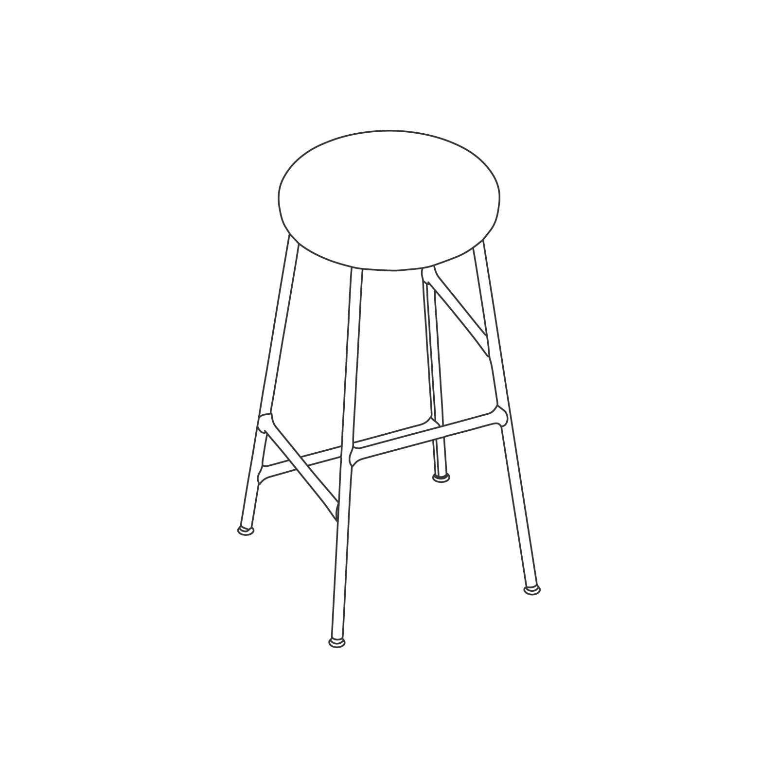 A line drawing - Cornet Stool–Counter Height