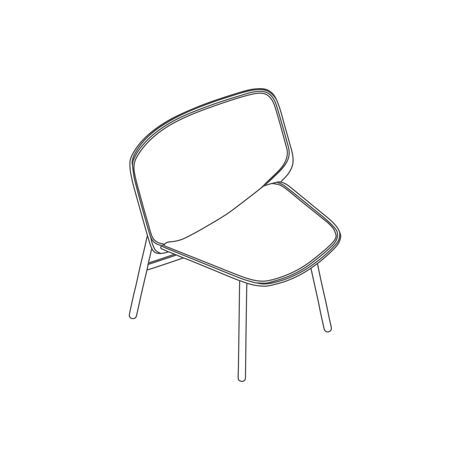 A line drawing - Dapper Lounge Chair.