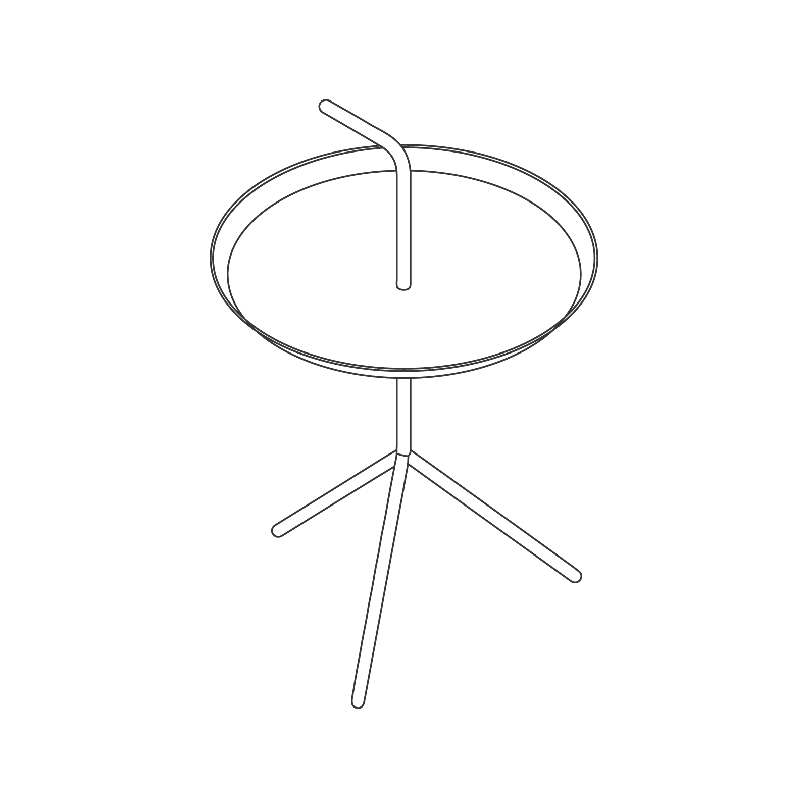 A line drawing - Don't Leave Me Side Table–Extra Large